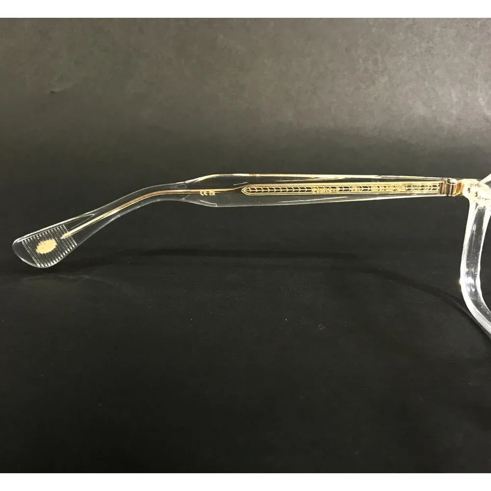 Eyevan Eyeglasses Frames Evans-E CRL 24K Gold Clear Square 50-22-145